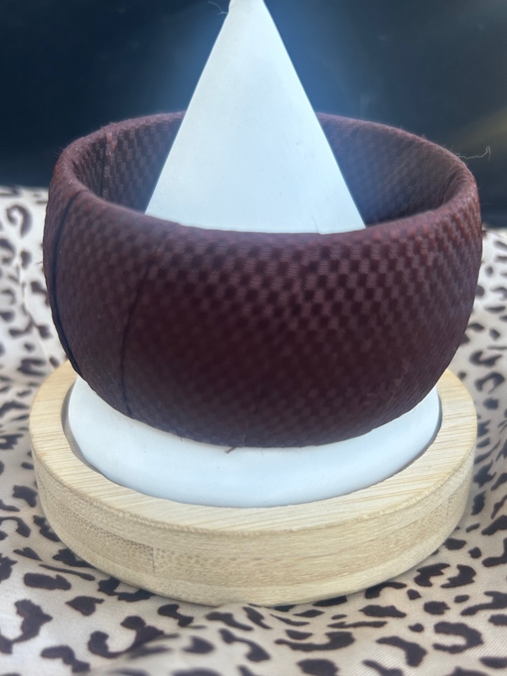Unique!! & Other Stories Textured Brown Padded Bangle Bracelet